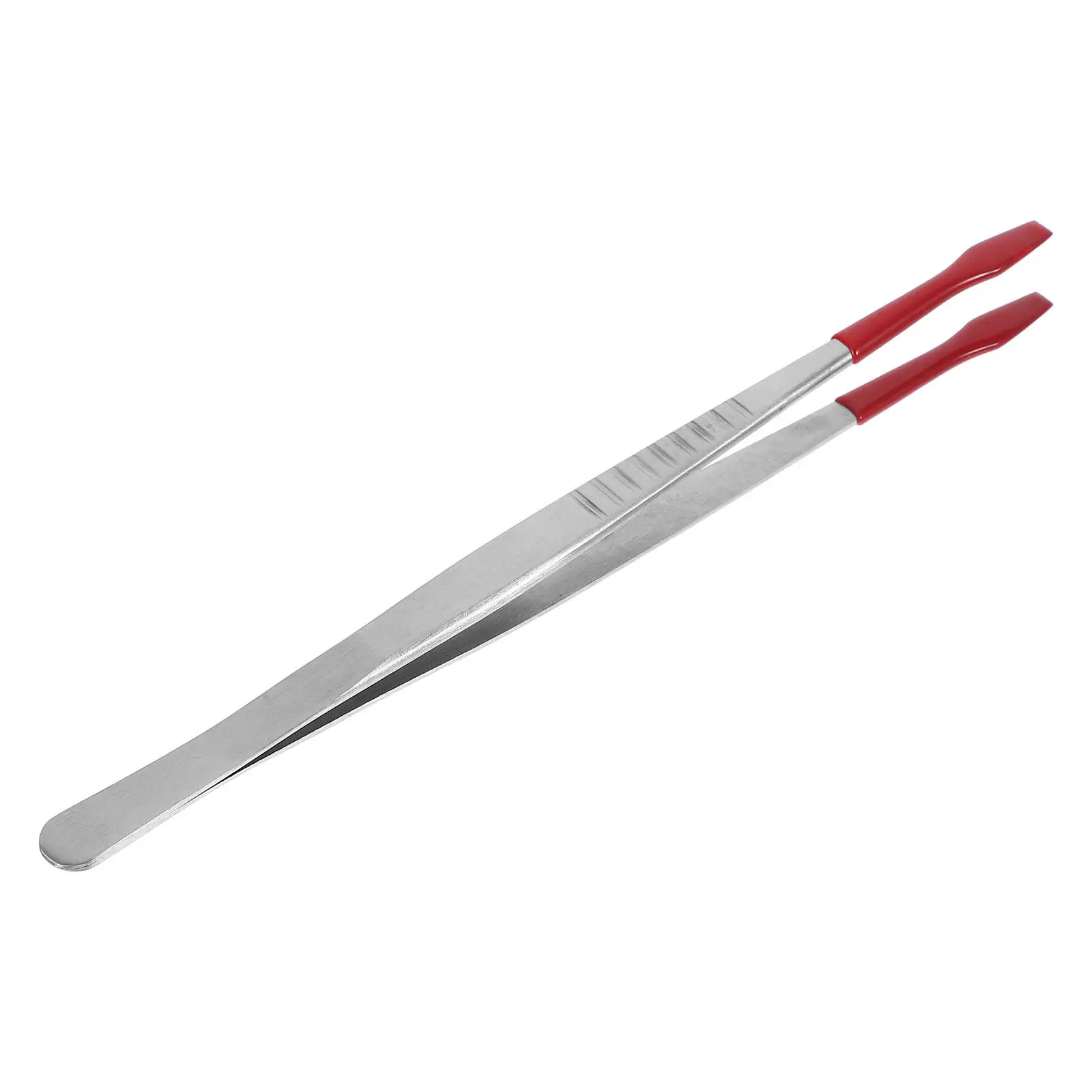 Rubber Tip Stainless Steel Tweezers Flat Angled Jaw Width for Stamp Collecting Coin Handling Paper Money Collector Essential
