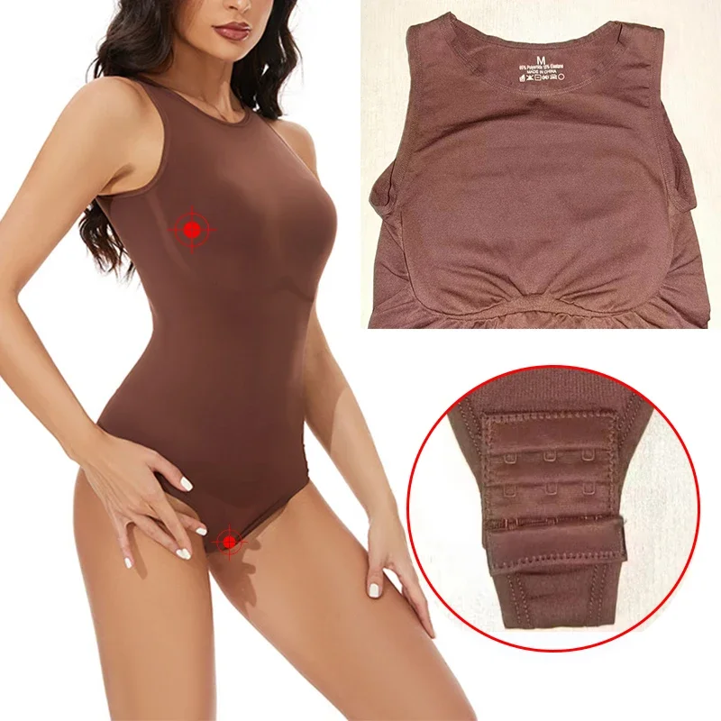 GUUDIA Halter na kark i ciało Shaper garnitury z odkrytymi krocami stringi modelujące Body Body Body Body bez babeczek elastyczny kombinezon