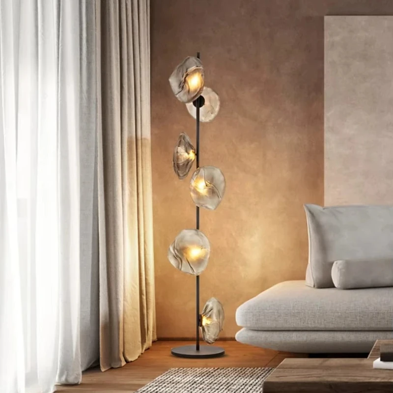 

Modern Glass Floor Lamps for Bedside Living Room Beside The Sofa Standing Lamp Indoor Lighting Design Lusters Luminaires