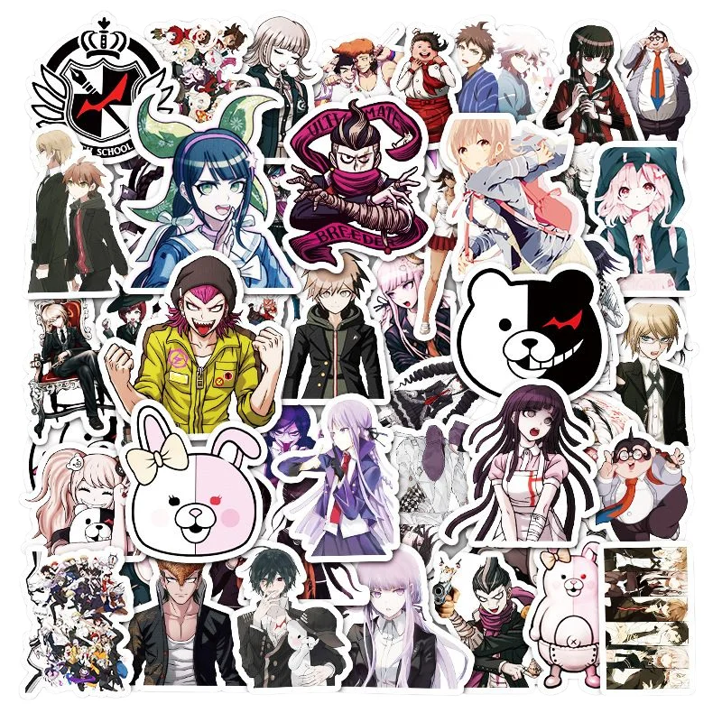 Danganronpa Monokuma Enoshima Junko Spiel Zeichentrickfigur DIY dekorative Aufkleber personalisierte wasserdichte Graffiti-Aufkleber