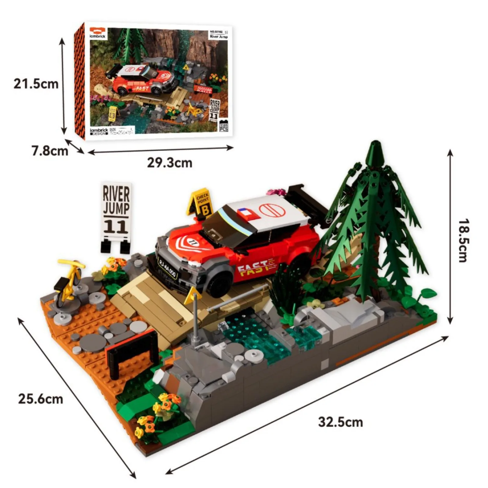 50102 اللبنات المتوافقة مع سيارة سباق نموذج لعبة أطفال هدية #5
