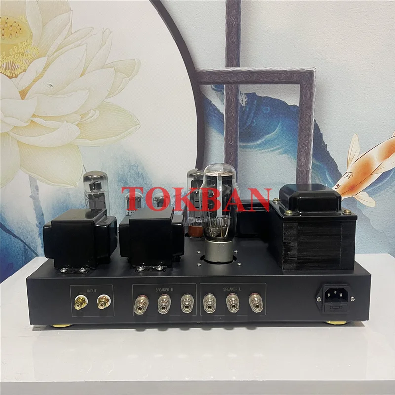 Tokban EL34 Vacuum Tube Amplifier Diy Kit 10w*2 High Power Handmade Bluetooth 5.0 Vu Meter HIFI Class A Amplifier Audio