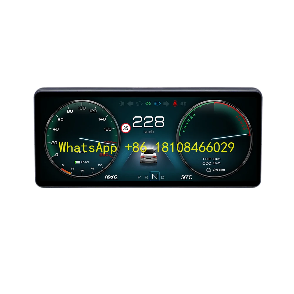 

10,25-дюймовый современный компьютер на приборной панели для Tesla Model 3&Y, ЖК-дисплей, приборная панель, ЖК-дисплей, одометр, виртуальная цифровая кластерная кабина