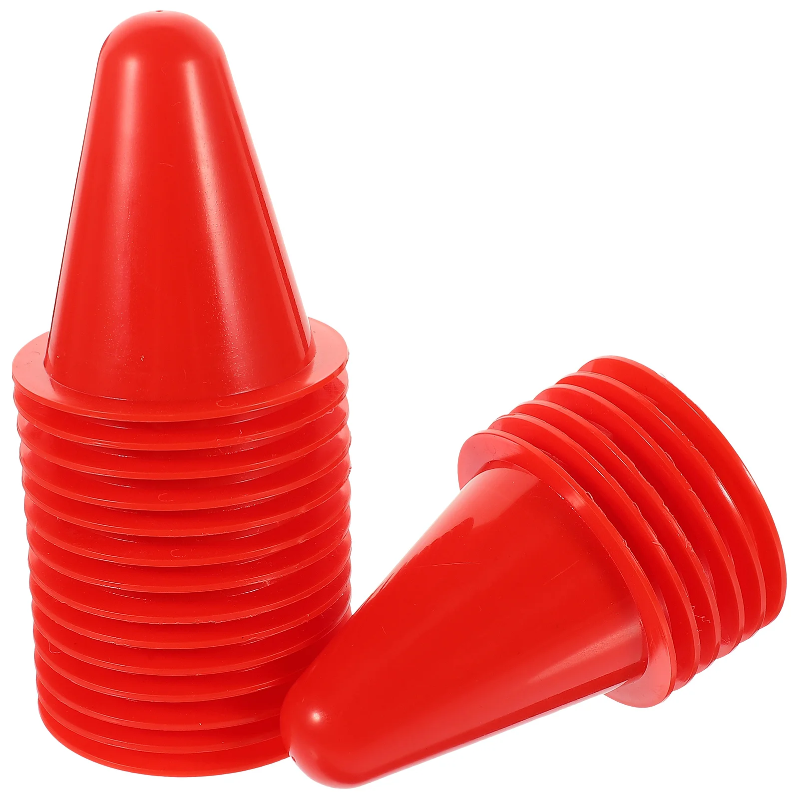 

Plastic Windproof Cones Inline Roller Skating Cones Pile Cup Roadblocks 20Pcs Skating Coness Kids Roller