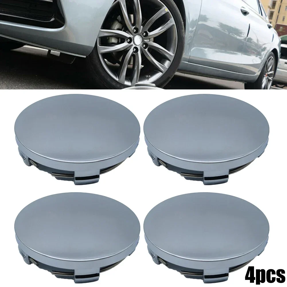 

4pcs 60mm Car Vehicle Wheel Hub Center Cap Cover ABS Black/Silver Universal Hub Center Covers Exterior Accessories