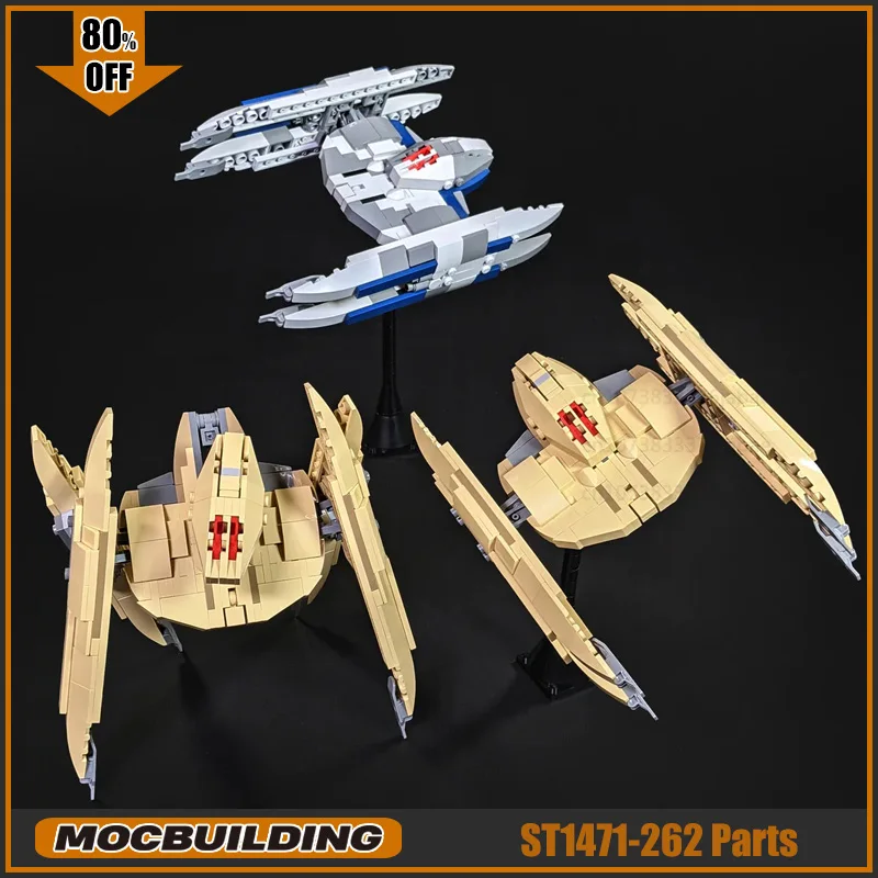 Movie Vulture Robot Battle Starfighter Trade Federation Starship Moc Building Block Model DIY Bricks Birthday Gift Kid Toys