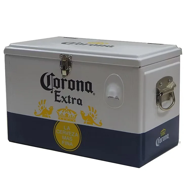 wholesale 20L Amazon Ice Cube Portable Corona Beer Bottle Retro Vintage Beer Cooler Box With Bottle Opener