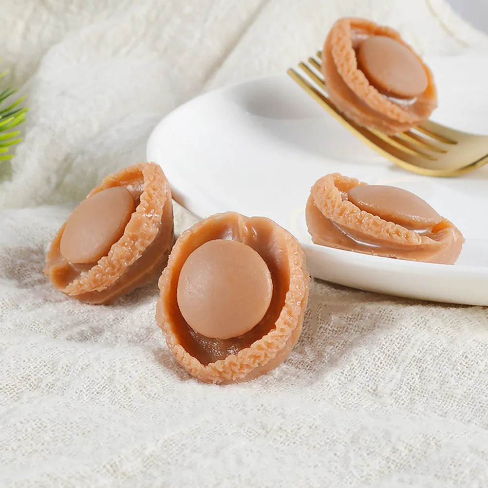 

5Pcs Mini Abalone Food Realistic Simulation Reusable Plastic Craft Decoration Mini House Kitchen Accessory Fake Food