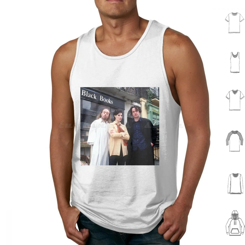 Black Books Tank Tops Vest Sleeveless Black Books Bernard Manny Fran Joke Comedy Ha Shop British Irish Ireland Stand