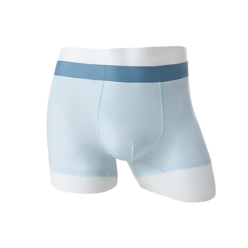 Bóxer deportivo para hombre, bragas de moda para hombre, bragas finas de seda helada, regalos para hombre, Boxers deportivos, pantalones cortos para hombre, calzoncillos tipo bóxer para hombre