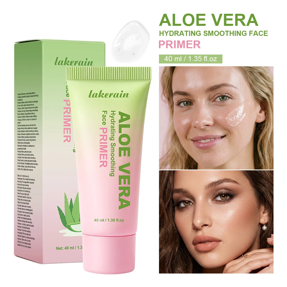 Aloe Vera Hydrating Smoothing Face Primer Boost Foundation Grip Moisturizing Makeup Base Relieves Dry Flaky Skin