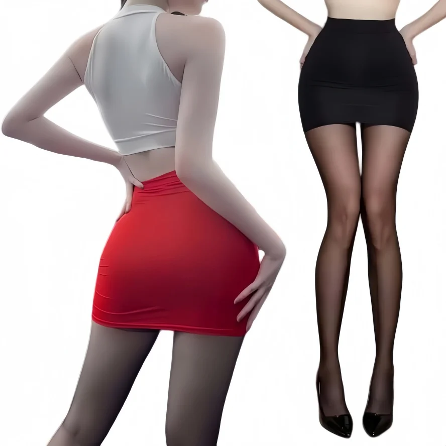 Fashion Bodycon High Waist Wrap Hip Short Mini Skirts Sexy Casual Black White Pencil Skirt for Woman Girl Club Party Street Wear