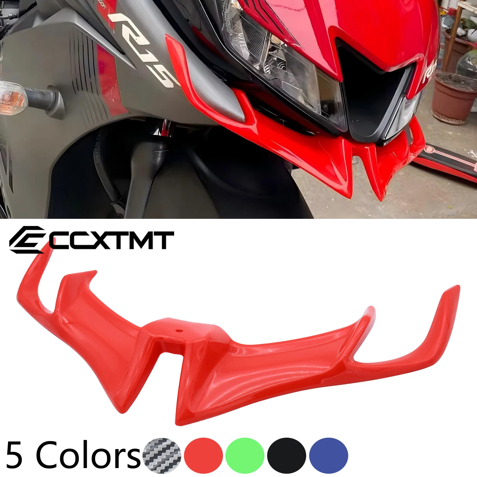Motorcycle New Front Fairing Winglet Wing Cover Trim For YAMAHA R15 V3 2017-2020 For BAJAJ Pulsar RS 200 RS200 Shark Fin Beak