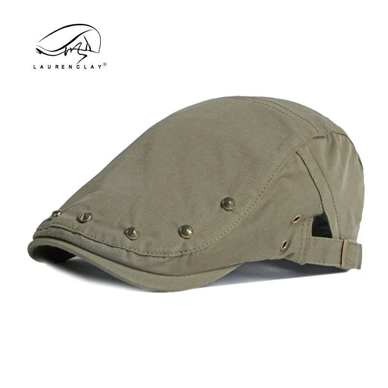 Boinas de algodón con visera Retro Para hombre y mujer, gorras planas de Hip Hop, gorra de vendedor de periódicos con visera