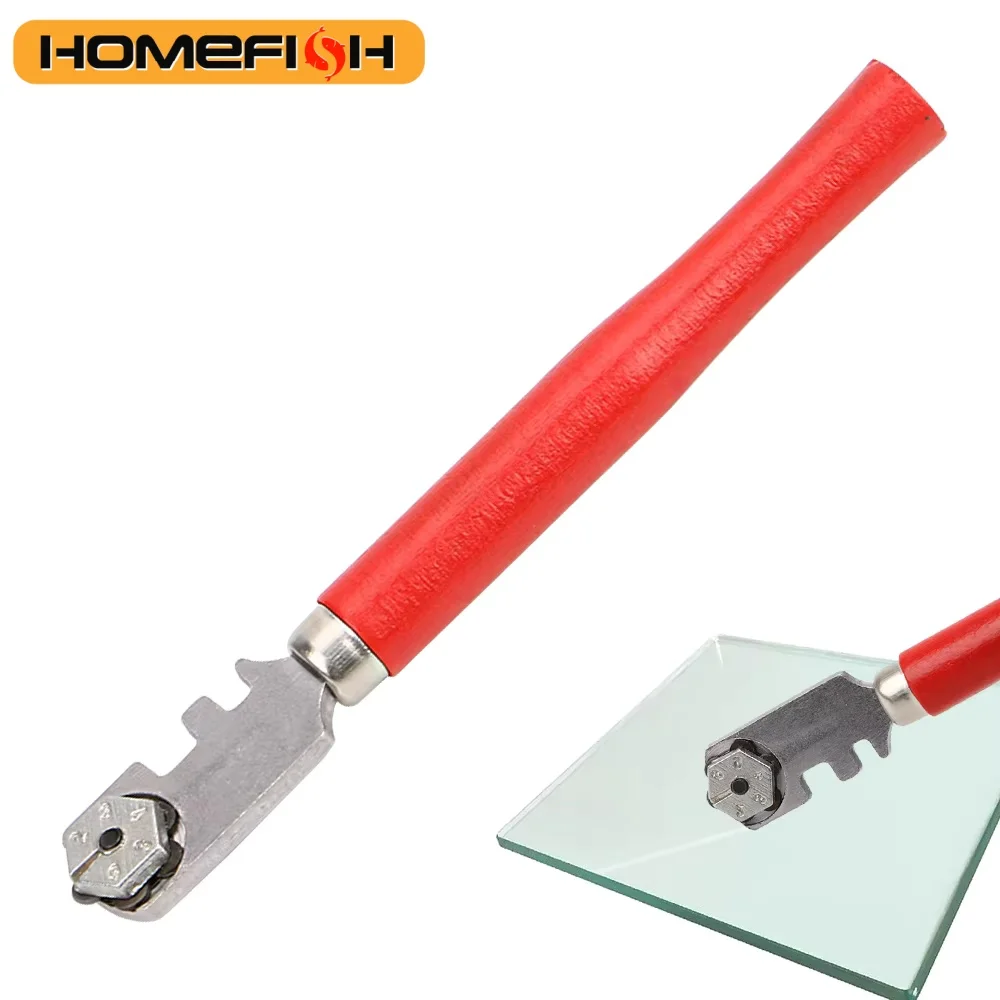 المهنية بلاط زجاجي القاطع 130 مللي متر لأداة اليد المحمولة الزجاج القاطع 1 قطعة الماس يميل نافذة الحرفية الزجاج سكين أدوات