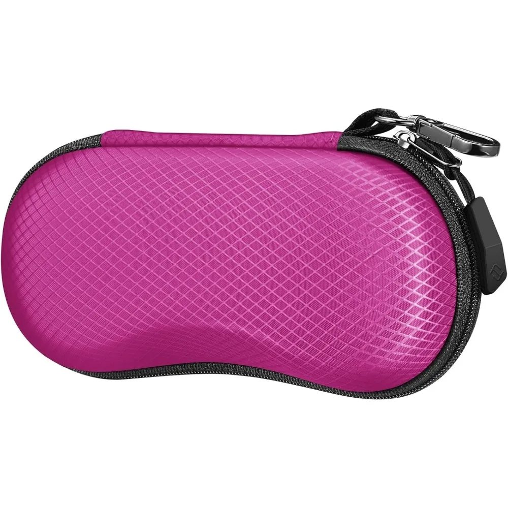

Shockproof Sport Glasses Case with Metal Carabiner Travel Zipper Eyeglasses Holder