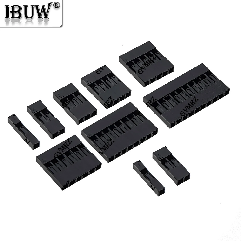 100PCS 1P/2P/3P/4P/5P/6P Dupont Plastic Shell Plug 2.54mm Single Row Dupont Connector Housing 7P/8P/9P/10P