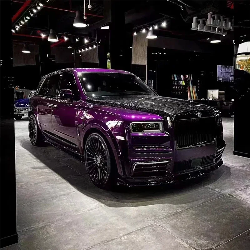 ألياف الكربون + مادة الألياف الزجاجية تحديث كولينان مانسي نمط الجبهة المصد الخلفي هود ل رولز رويس كولينان طقم الجسم