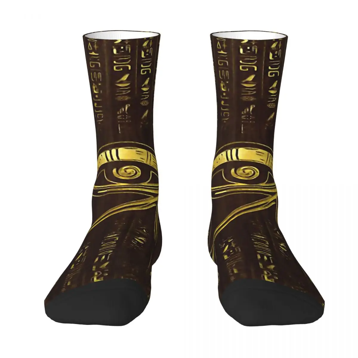 Egyptian Mythology Golden Eye Of Horus And Hieroglyphics Men Women Socks Outdoor Novelty Spring Summer Autumn Winter Stockings