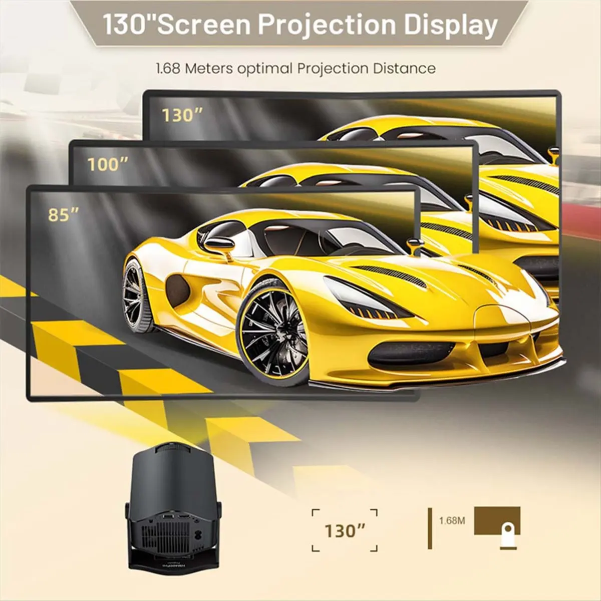 ▶✔▃AC495- PRO Projector 4K Android 11, 200 ANSI,Wifi6 BT5.0, 1280x720P Home Cinema & Outdoor EU PLUG
