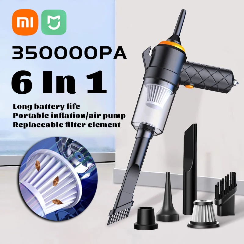 

Xiaomi MIJIA 350000PA Car Vacuum Cleaner Wireless 6 In 1 Cordless Handheld High Power Rechargeable Strong Suction Blowing Cleane