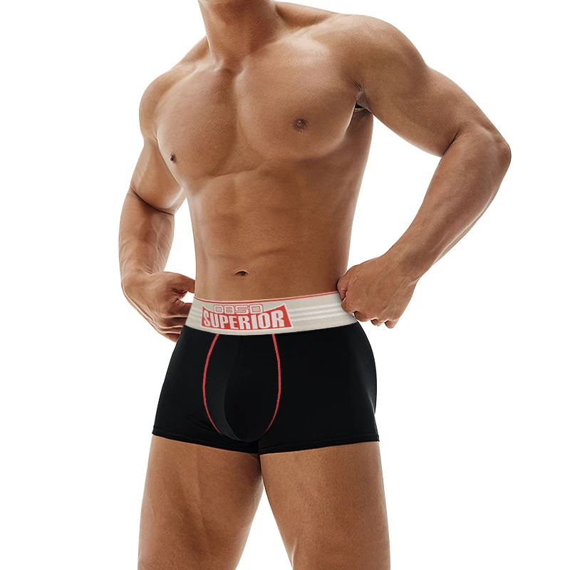 CMENIN Soft Cotton Men Underwear Boxer Shorts Breathable Male Panties Boxershorts Black White Letter Print Sexy Man Underpants