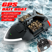 V020 GPS Fishing Bait Boat 500m Remote Control Bait Boat Dual Motor Fish Finder 2KG Loading Support Automatic Cruise/Return 2024