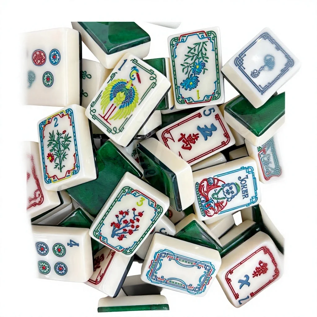 New Design Luxury Winslow Green 4Layer Acrylic American Mahjong Set Premium Shiny Eco-Friendly Durable Tiles Unique Collectible