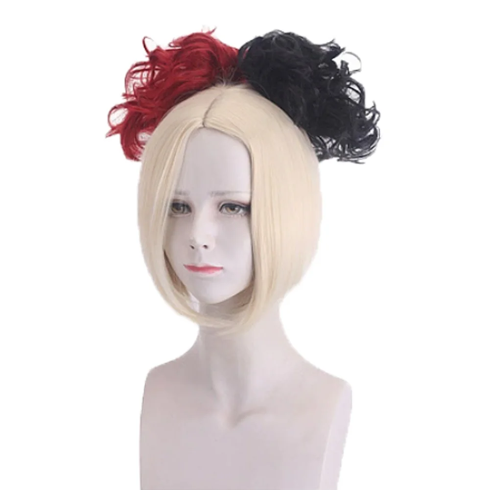 Fantasia super vilão quinzel perucas jogo equipe suicida cosplay disfraz acessórios de fantasia feminino halloween carnaval festa prop