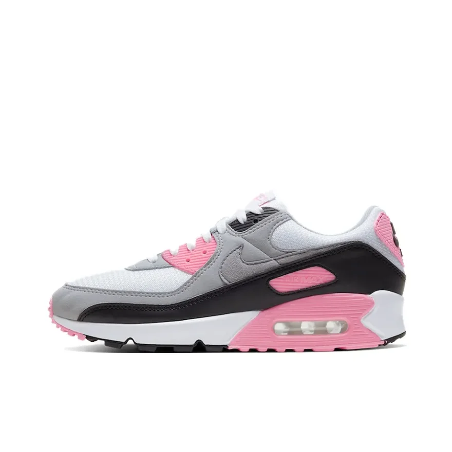 Nike Original Air Max 90 Men's Comfortable Sneakers Low Top Casual Running Shoes Black & Pink