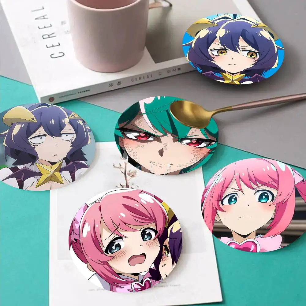 1pc Anime Gushing Over Magical Girls Wooden Coaster Colour Printing Cup Mat Home Desk Decoration Gifts