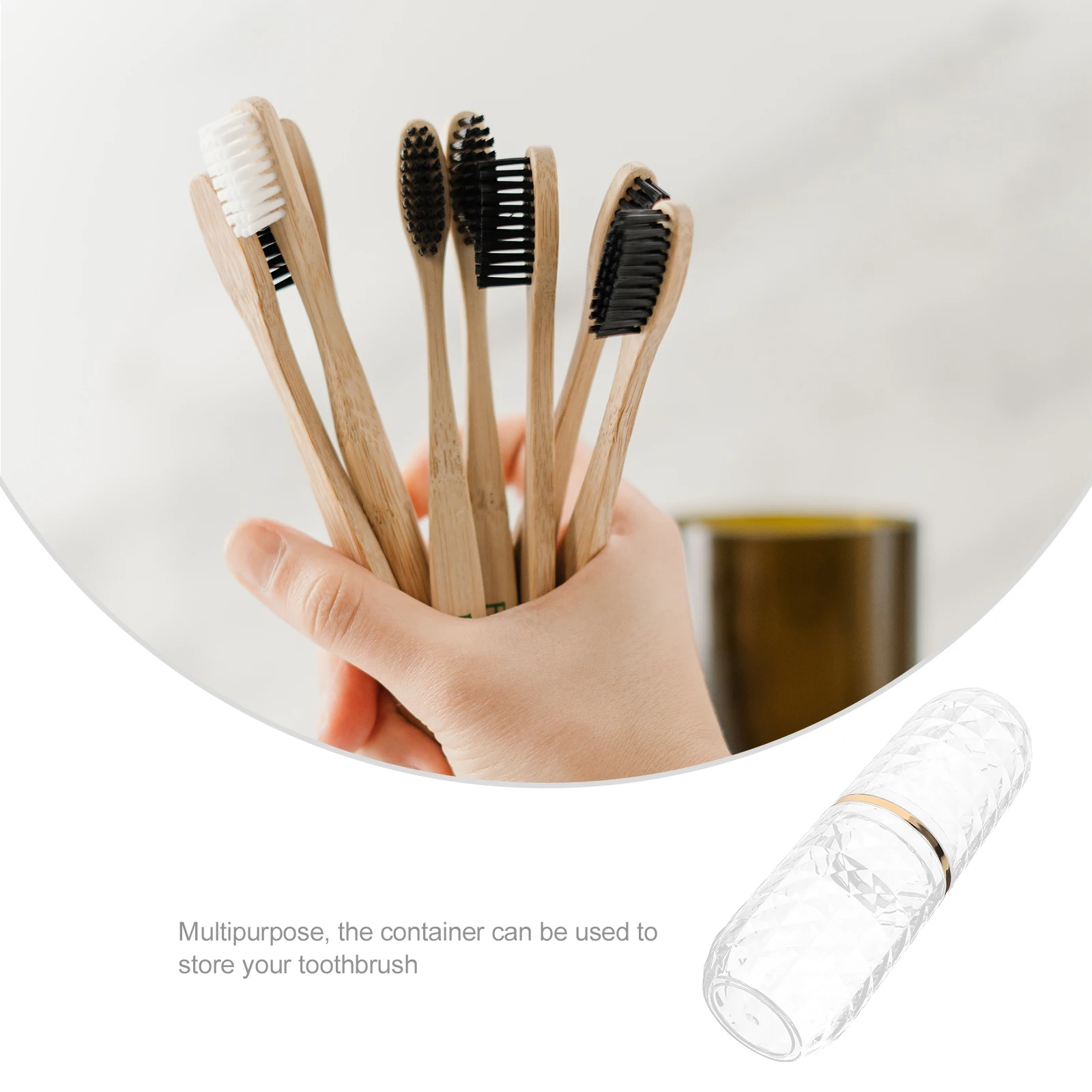 

Чехол для зубной щетки, портативный контейнер для путешествий, аксессуары для отелей, чашка для ванной комнаты, коробка для зубной пасты, держатель для хранения, прочный материал ПЭТ