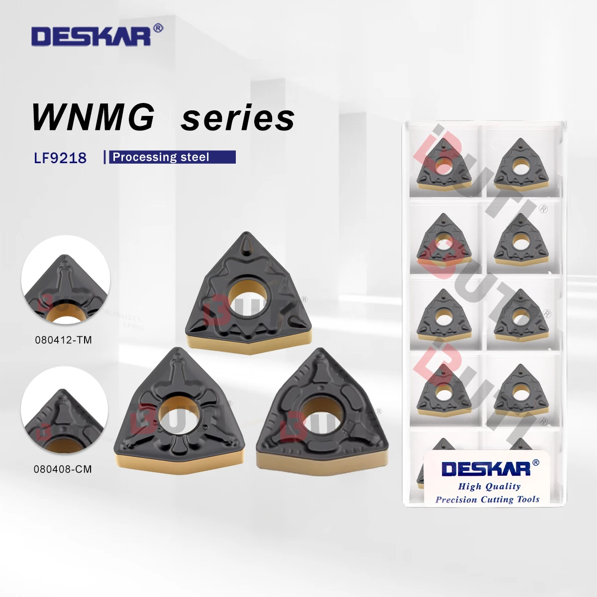 DESKAR 100% Original WNMG080404 WNMG080408 WNMG080412 TM HQ CM LF9218 Dual Color Turning Lathe Tool Blade Processing WNMG Series