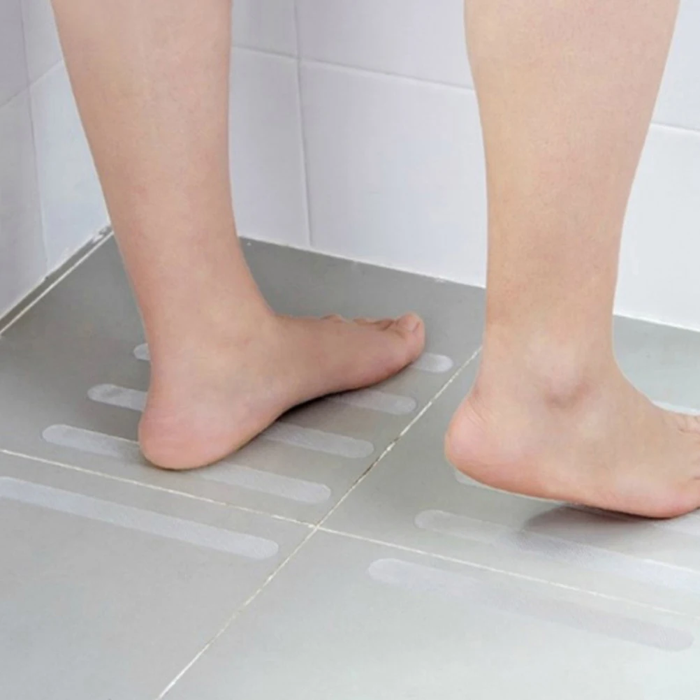 

30 Pcs Anti Slip Stickers Bath Safety Strips Non Slip Transparent for Tub Shower Bathroom Tiles Flooring Kitchen Balcony