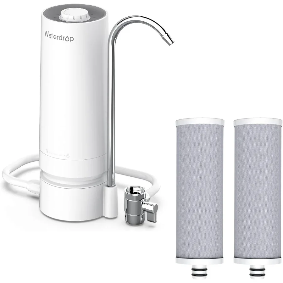 

Countertop Water Filter System for Sink Faucet Red 8000 Gallons Filters Heavy Metals and Chlorine 99 Removes Bad Odor Filter Li