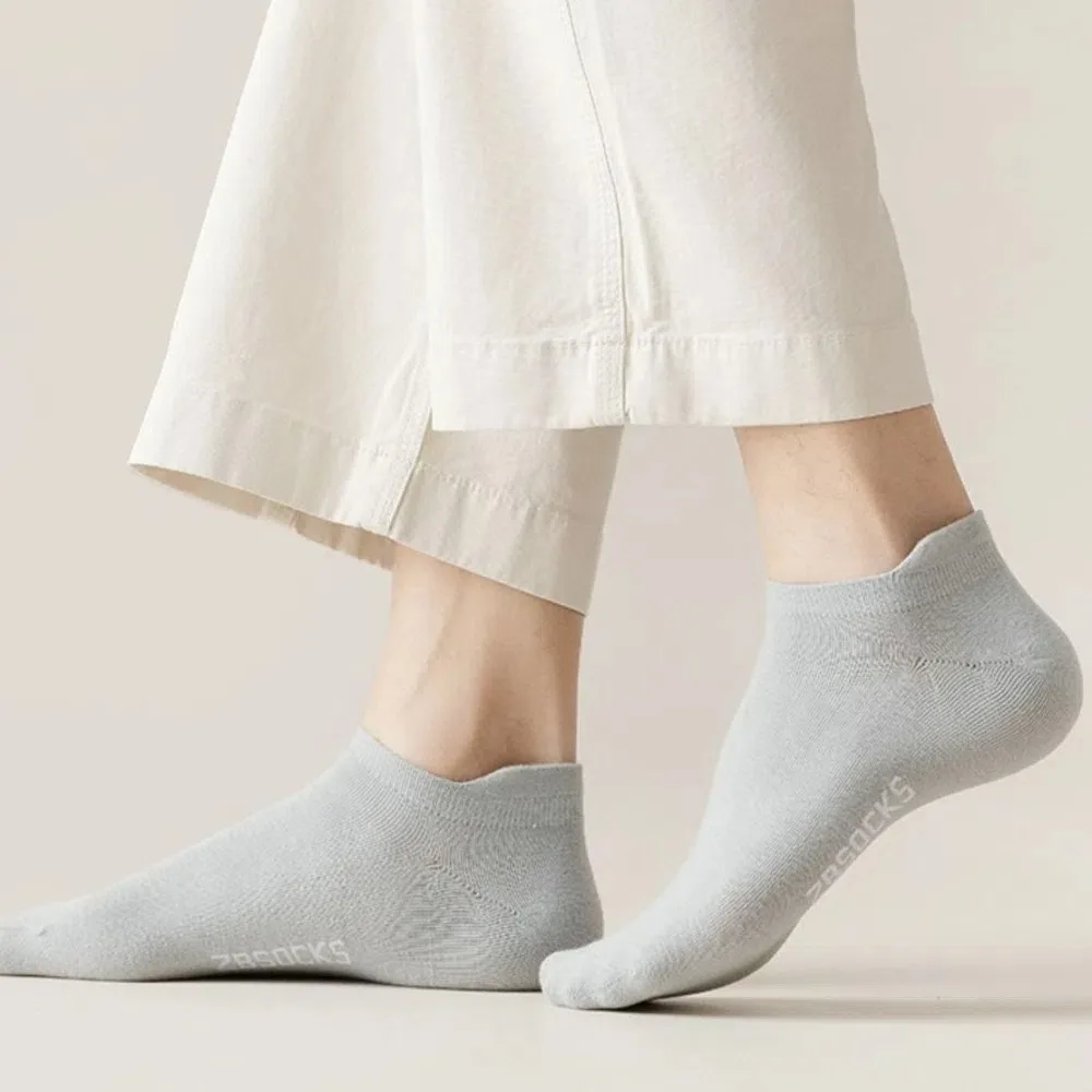 

5Pairs Cotton Men Short Cotton Socks English Letter Boat Sock Male Hosiery Short Tube 5Pairs Travel Socks Spring Summer