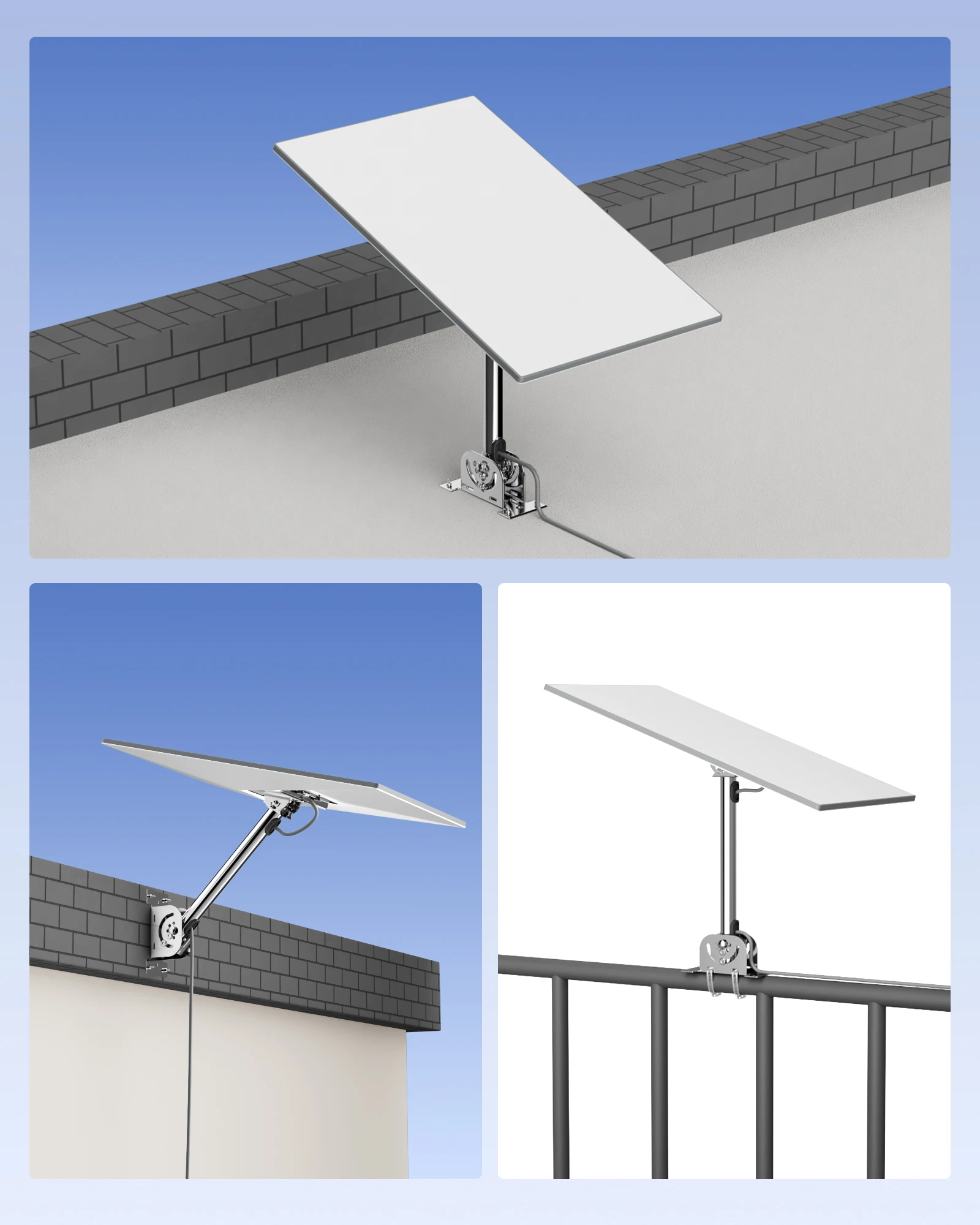 Starlink Gen 3 Wall Mount Kit, Starlink V3 Pipe Adapter and Bracket for Roof Mounting Gen 3 mounting bracket for Starlink