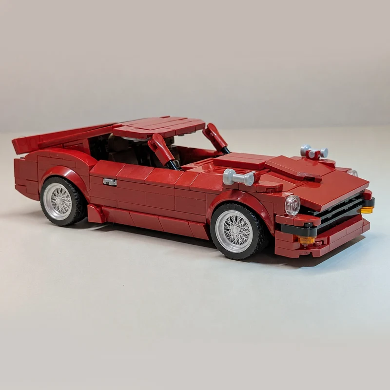 

Speed Racing Car Model MOC Building Bricks 280Z Red Sports Car Modular Technology Children Holiday Gifts Assemble Toys Suit