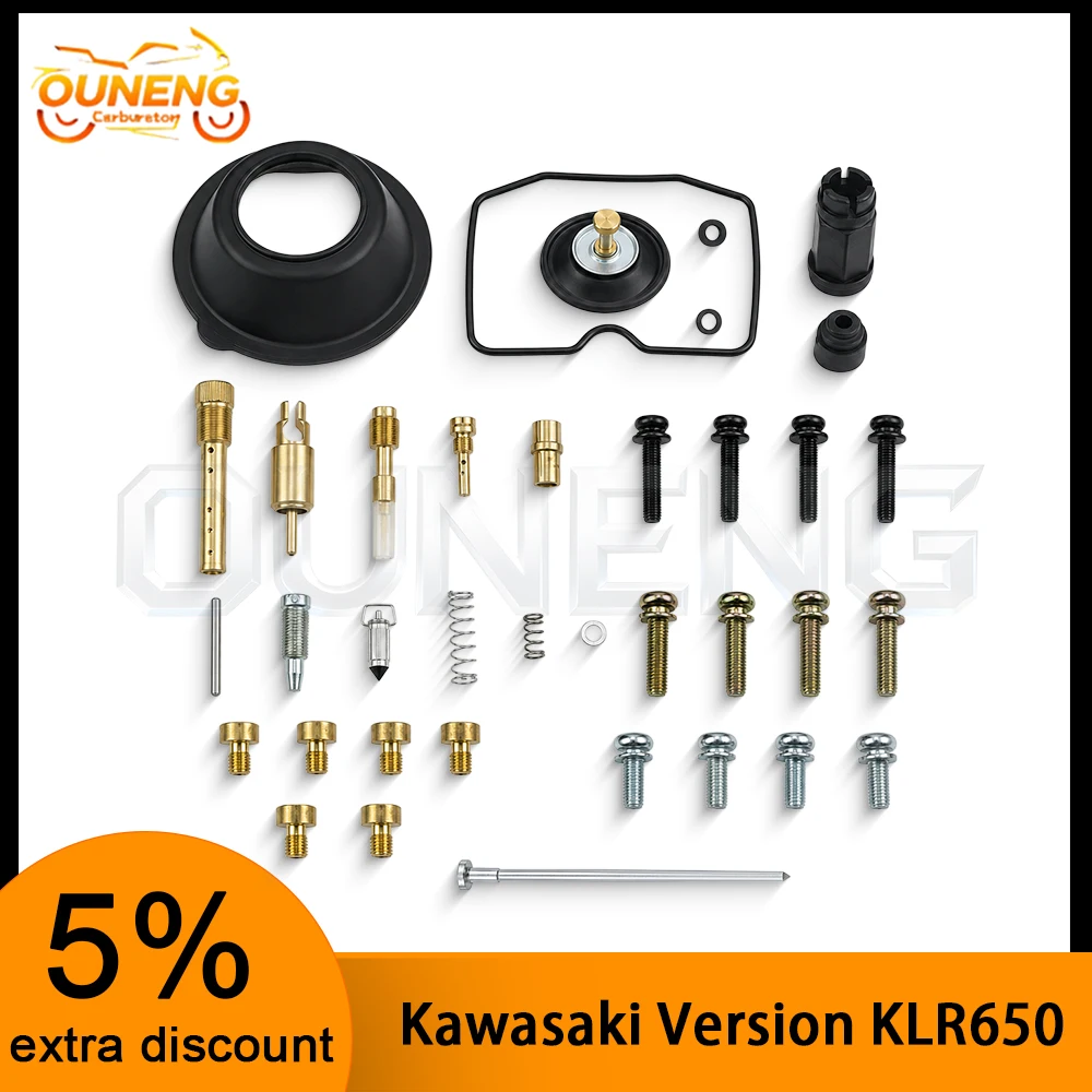 

Carburetor Rebuild Kit Auto Replacement For Kawasaki KLR650 KLR 650 1987-2018 1 Set Repair Parts