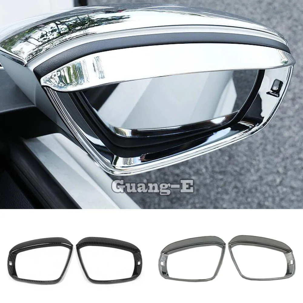 For Volkswagen VW T-ROC TROC 2017 2018 2019 2020 2021 Rear Rearview Glass Mirror Rain Eyebrow Shield Sun Visor Shade ABS Chrome