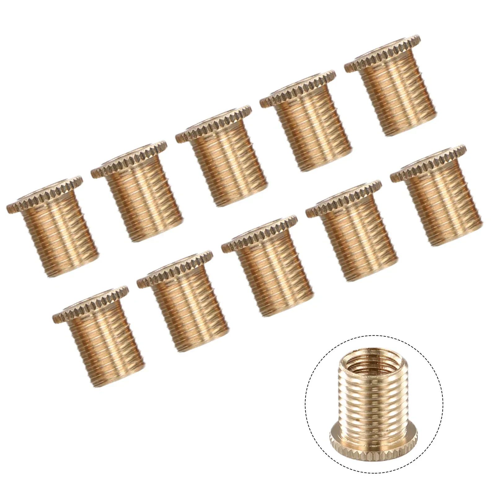 Sostituzione utile pomello del cambio nuovissimo oro di alta qualità M10x1.25 dadi inserto Set adattatore filettato confezione da 10