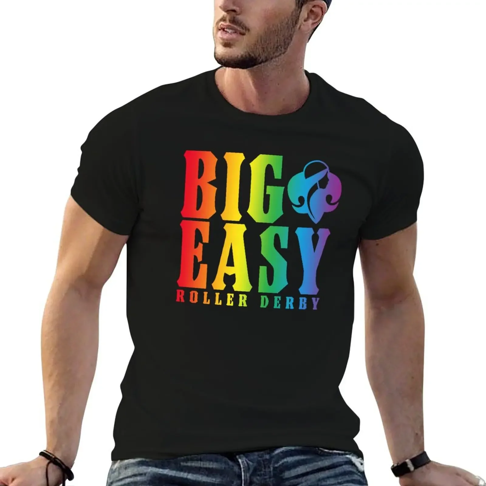 Big Easy Roller Derby Pride T-Shirt oversized t shirt custom shirt men workout shirt