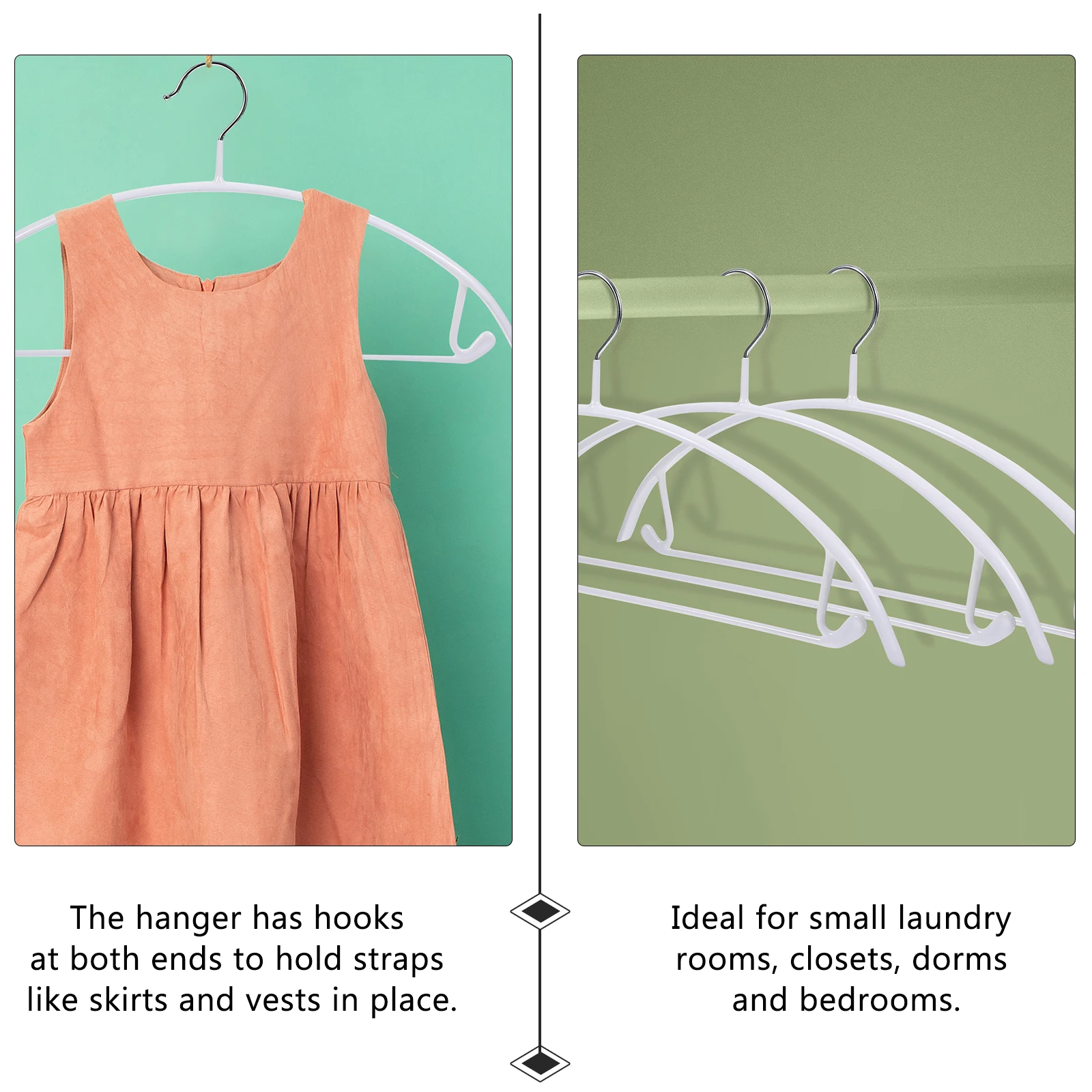 

10 Pcs PVC Clothes Rack Plastic Hangers Semicircle Clothing Multipurpose Iron