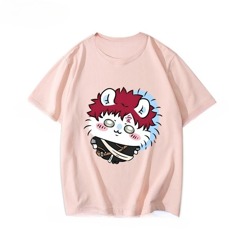 Chiikawa Niedliches Cartoon-Grafik-T-Shirt, Sommer Unisex Lässiges, lockeres Kurzarm-Oberteil im Anime-Stil für den Alltag – Detail 5