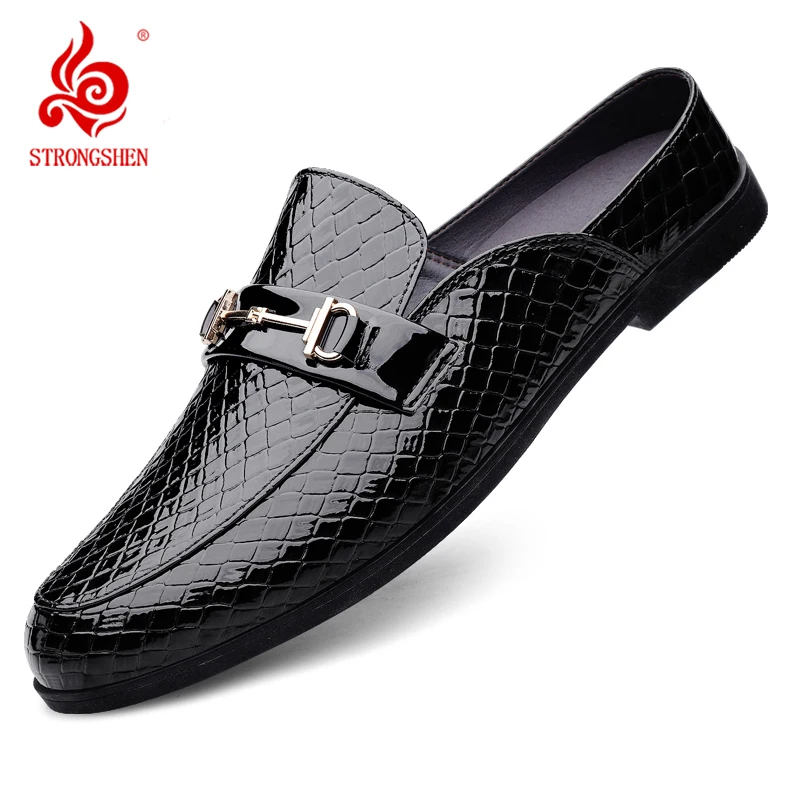 

Мокасины, летние мужские получешки без шнуровки, кожаные тапочки, повседневные кожаные удобные лоферы, мужские мокасины, Zapatos Hombre, размер 39-47