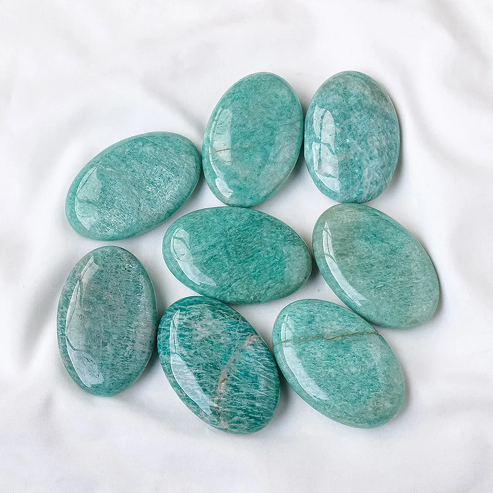 

Crystal Stone Ornament Oval Shaped Decorative Natural Crystal Home Desktop Adornment Small Chic Stone Decoration