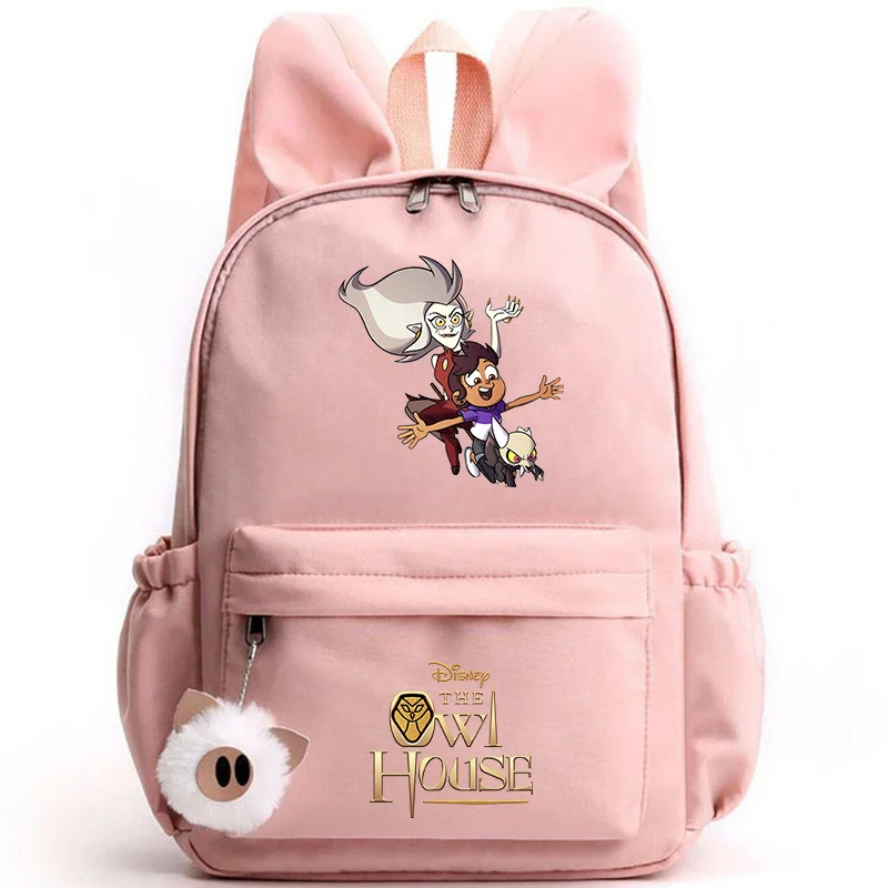 Disney The Owl House Backpack for Girls Boys Teenager Children Rucksack Casual School Bags Travel Rabbit Ears Backpacks Mochila