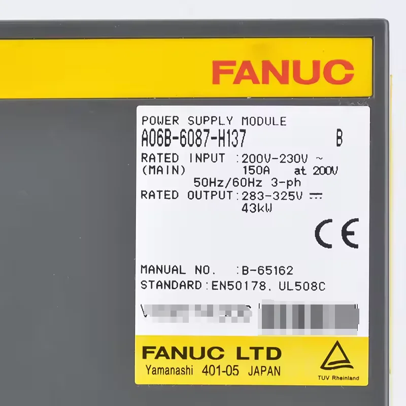 A06B-6087-H137 Fanuc Power Supply Module Tested Ok A06B6087H137
