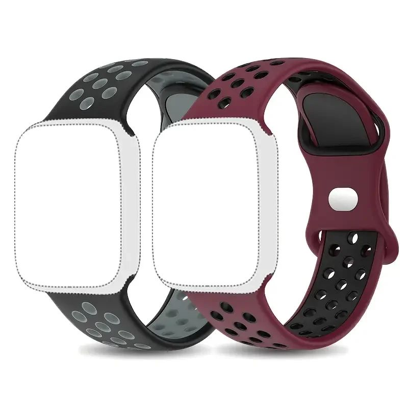 애플워치용 스포츠 실리콘 스트랩 45mm 44mm 울트라 2 49mm 40mm 41mm 38 42 46mm 프라이드 팔찌 시리즈 10 9 8 SE 7 6 밴드