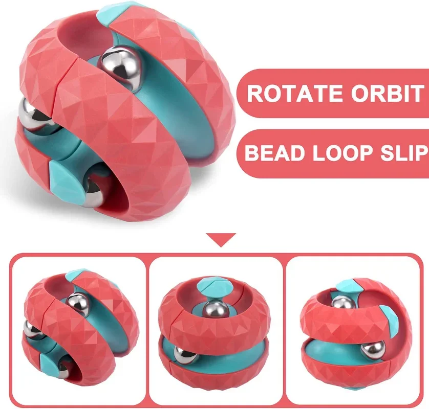 Rotate Orbit Ball Fidget Toy Cubes Top Spinning Trackball Stress Relief Decompression Puzzle Games Spinners Christmas Gifts